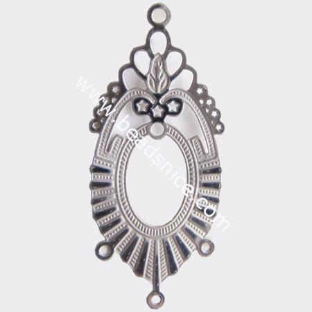Stainless Steel Computer Beading Patch, jewelry links,38.5x16.5mm,nickel free,Hole:about 2MM, 