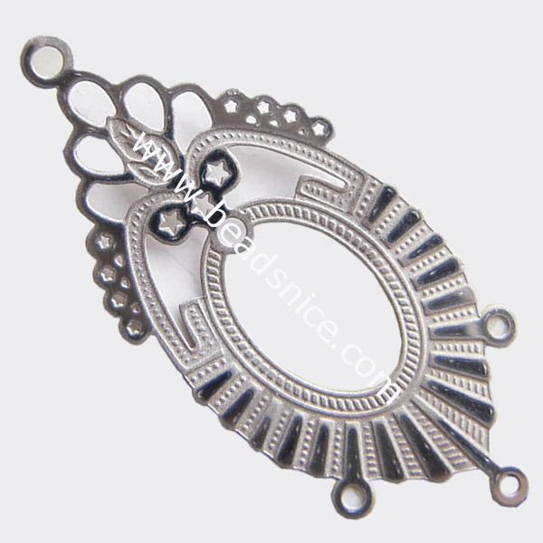 Stainless Steel Computer Beading Patch, jewelry links,38.5x16.5mm,nickel free,Hole:about 2MM, 