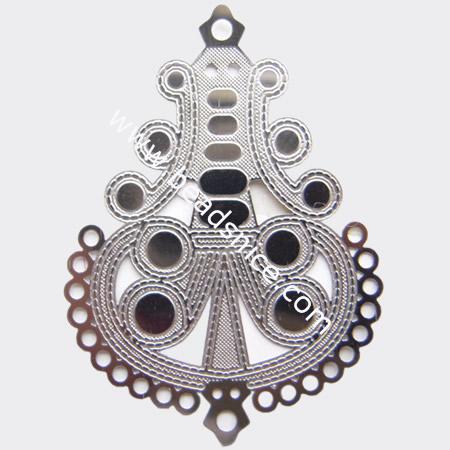Stainless Steel Computer Beading Patch, jewelry links,41x30mm,nickel free,Hole:about 2MM, 