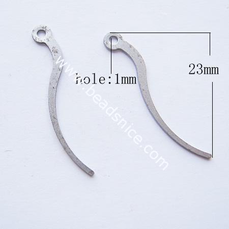 Iron findings,Hook,23mm,nickel free,hole:about 1mm,