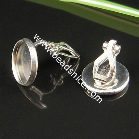 Brass Earring Setting & Component, base diameter 12mm,19.5mm long,nickel free,lead safe,