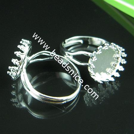 wholesale purchase ring,brass,sure-set,size: 7,flower