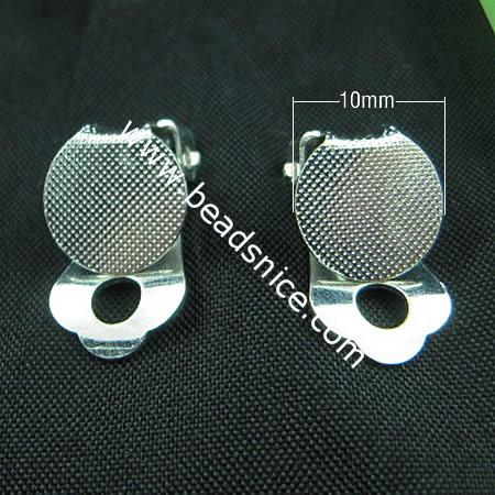Jewelry brass ear stud component,base diameter:10mm,21mm long,nickel free,lead safe,