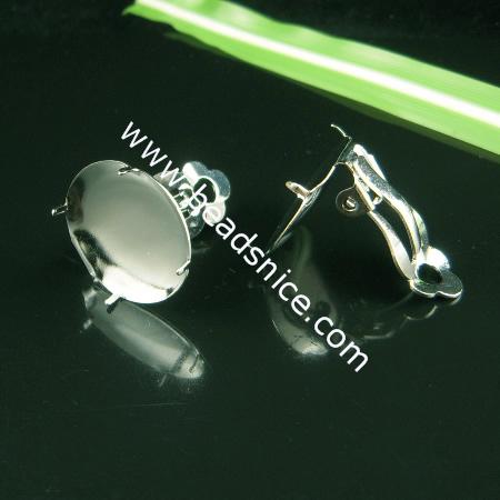 Jewelry brass ear stud component,base diameter 12mm,23mm long,nickel free,lead safe, 