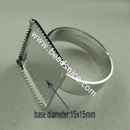 Pad ring base,size: 7,lead-safe,nickel-free,square,