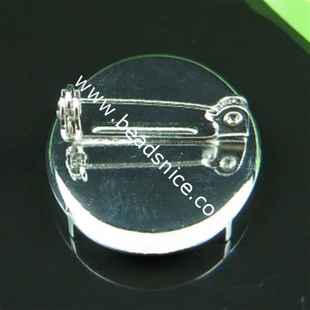 Jewelry brooch findings,brass with Iron clasp, base diameter:29x21.5mm,Nickel Free,Lead safe, 