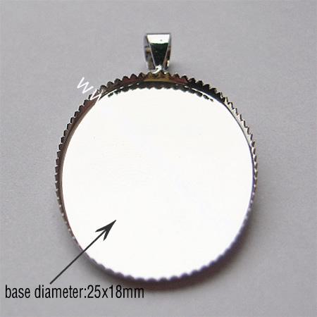 Pendant Blank,Pendant Settings,Brass ,lead-safe,nickel-free,Oval, Blank with Welded Bail,fits 25x18mm oval,hole:about 3.5mm,Hand