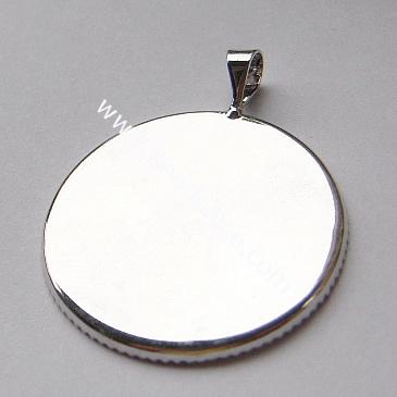 Pendant Blank,Pendant Settings,Brass ,lead-safe,nickel-free,Round, Blank with Welded Bail,fits 25x25mm round,hole:about 4mm,Hand
