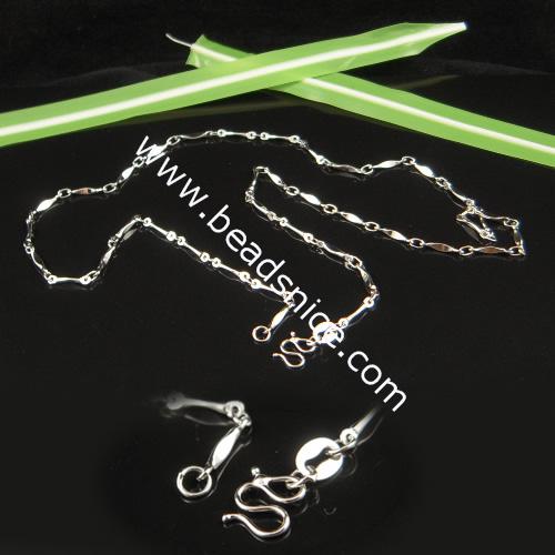 Brass Necklace Chains, 2mm,clasp 7mm,nickel free,lead safe,length:17 Inch,
