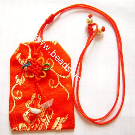 Chinese Knots, nylon cord, handmade,length 14 Inch,70x35mm,