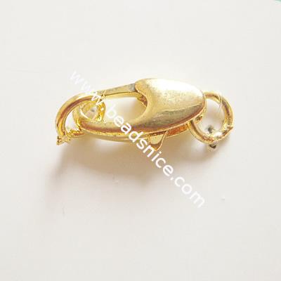 Jewelry brass lobster claw clasp,10x4.5mm,nicekl free,