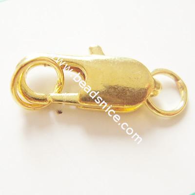 Jewelry brass lobster claw clasp,16x6mm,nicekl free,