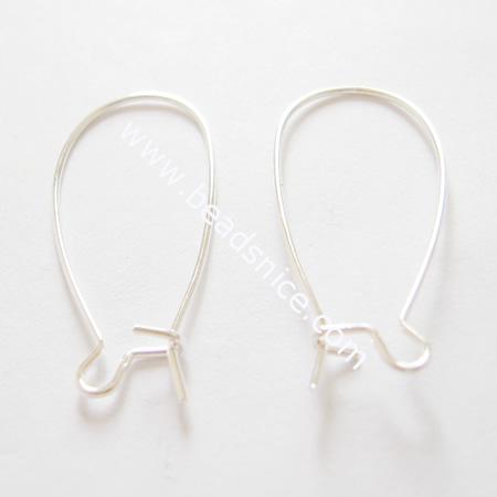 Hoop earring,brass,Kidney earwire