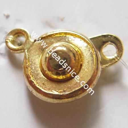 Jewelry brass magnetic clasp,6x18mm,nickel free,lead safe,
