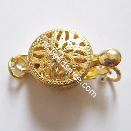  Jewelry clasp,brass,one rows,8.5x14mm, nickel free, lead safe,