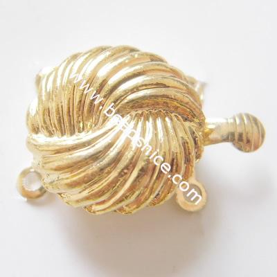 Jewelry brass clasp,nickel free,lead safe,14x20mm,two rows,