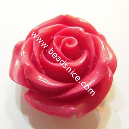 Jewelry resin cabochons,costume & headwear accessory, 17mm, flower,hotpink, 