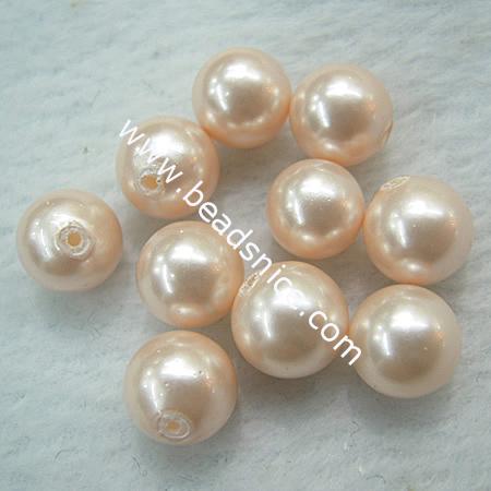 South ocean shell pearl earring,round,rainbow,6mm,half hole,
