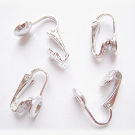 Jewelry earring fingings, brass, 9x11x7mm,nickel free,lead safe,