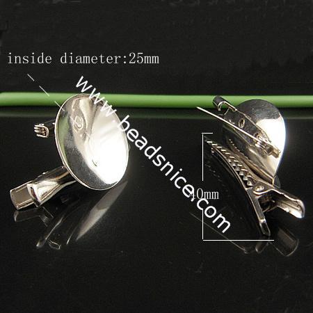 Iron brooch,40mm long,base diameter:25mm,nickel free,lead safe,