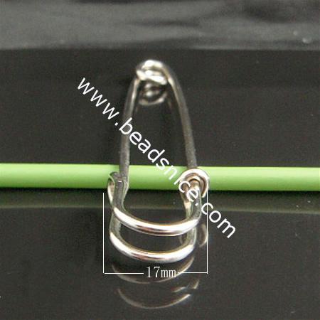 Iron safety pin brooches 70mm long 17mm wide nickel free lead safe