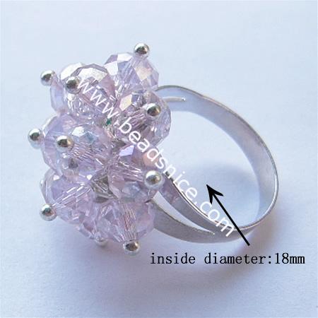 Cheap ring,brass,size:8,flower