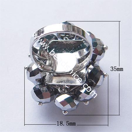Cheap fashion rings,brass,size:7,flower
