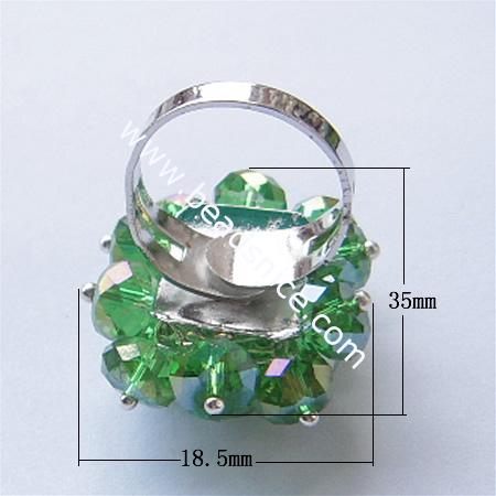 Cheap rings,brass,size:7,flower