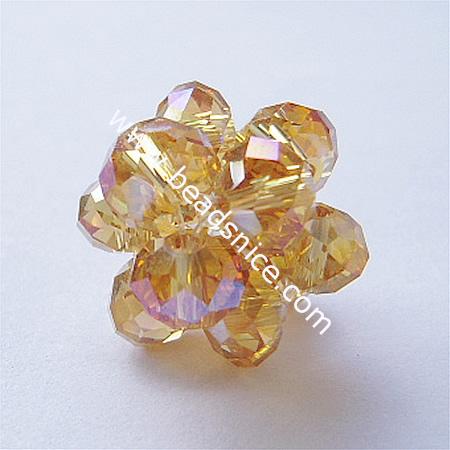 Imitated  crystal glass beads,14mm,hole:about 1.5mm,faceted round,