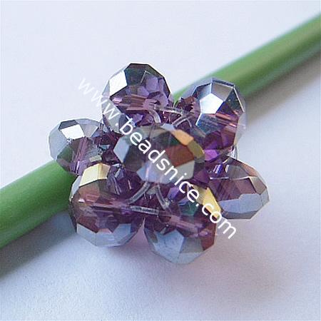 Imitated  crystal glass beads,14mm,hole:about 1.5mm,faceted round,