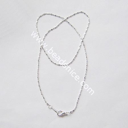 Necklace Chain with clasp,brass,clasp 10x5.5mm, 1.5mm thick,length 16.5 inch,nickel free,lead safe,
