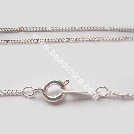 Necklace Chain with clasp,brass,clasp 6mm, 1mm thick,length 16 inch,nickel free,lead safe,