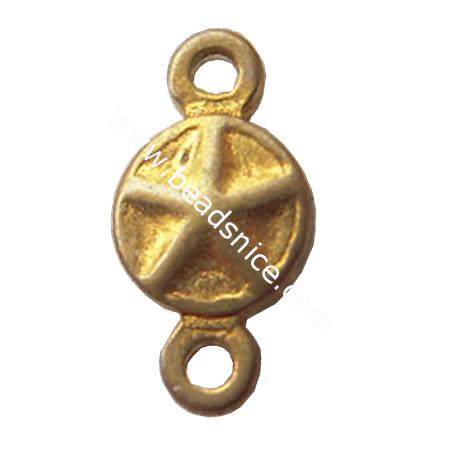 Brass connectors/link,flat star,nickel free,lead safe,