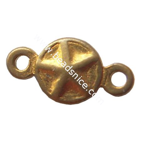 Brass connectors/link,flat star,nickel free,lead safe,