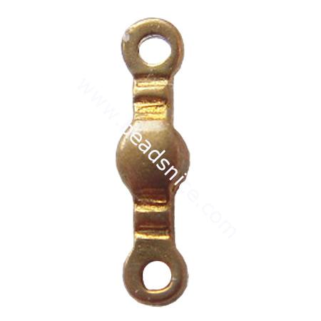 Brass connectors/link,10x2.5mm,hole:about 1mm,nickel free,lead safe,