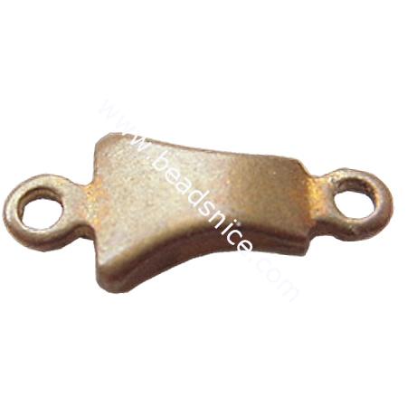Connectors/link,brass,9.5x4mm,hole:about 1mm,nickel free,lead safe,