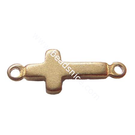 Brass connectors/link,cross,nickel free,lead safe,cross,