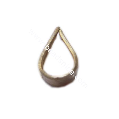 Brass pendant bail,6x4mm,hole:about 3.5mm,nickel free,lead safe,