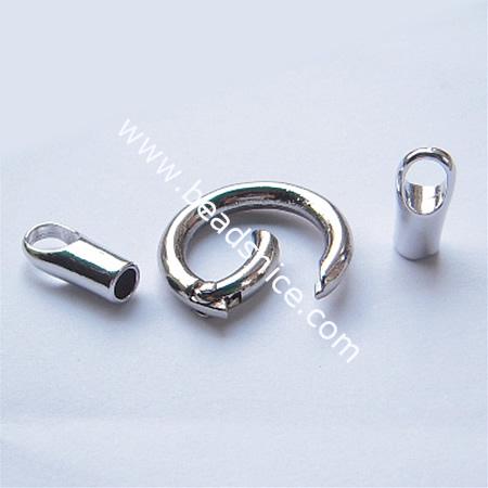 Brass clasp,53x27mm,hole:about 4 mm,nickel free,lead safe,