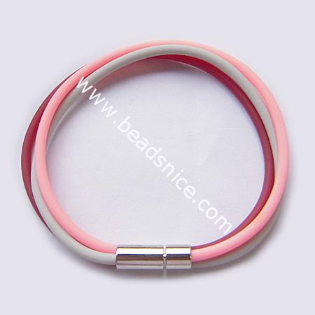 Jewelry making bracelet cord, rubber loop, 3mm thick,length 8.5 inch ,