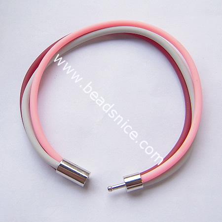 Jewelry making bracelet cord, rubber loop, 3mm thick,length 8.5 inch ,