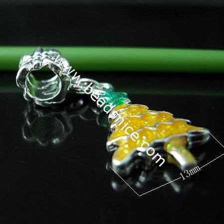 Alloy pendant component,enamel charm with rhinestone,Pb-free & Ni-free & Cd-free,20x20mm,hole:about 2mm, 