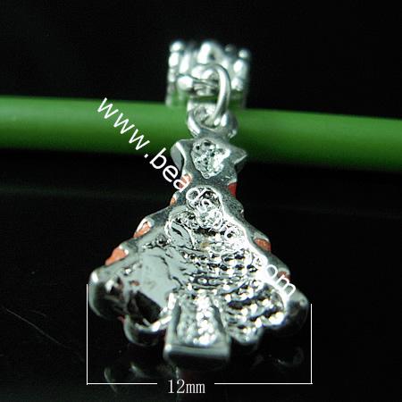 Alloy pendant component,enamel charm with rhinestone,Pb-free & Ni-free & Cd-free,32x12mm,hole:about 4mm, 