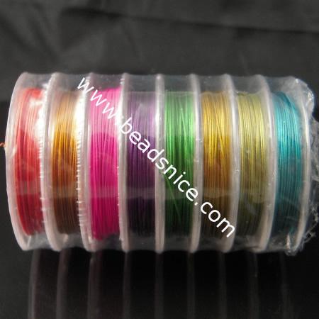 Tiger tail beading wire,7 strand,length：10m, 0.38mm diameter,