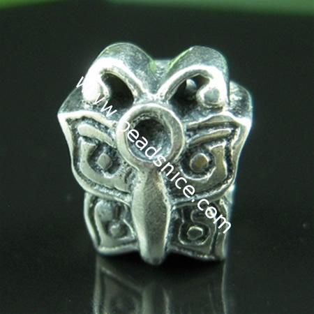 925 sterling silver bali european style bead,12x10mm,hole:approx 5mm,no ,