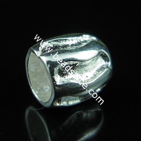 925 sterling silver bali european style bead,8x7mm,hole:approx 4.5mm,no ,