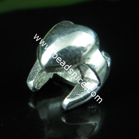 925 sterling silver european style bead,8x8mm,hole:approx 4mm,no ,