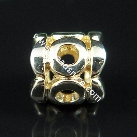 925 sterling silver european style bead,8.5x8.5mm,hole:approx 4.5mm,no ,
