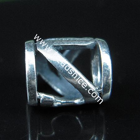 925 Sterling silver bali european style bead,9x7.5mm,hole:approx 5mm,no ,