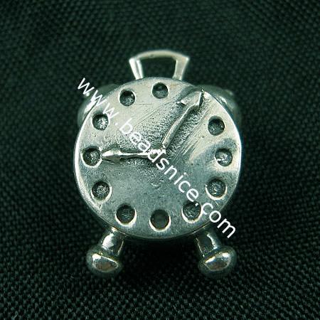 925 Sterling silver bali european style bead,15x11mm,hole:approx 4mm,no ,
